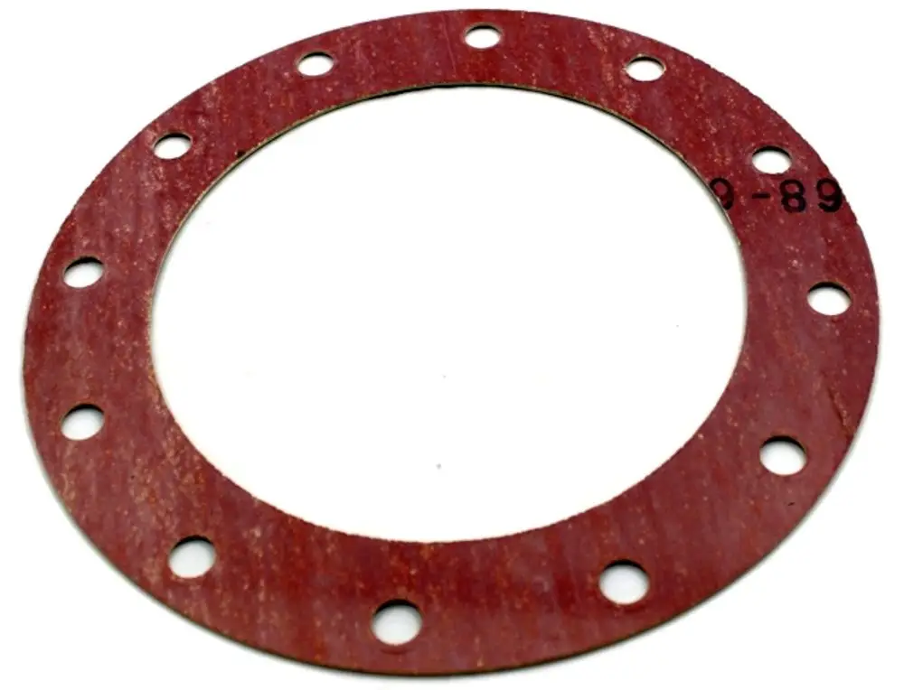 Runde Dichtung mit mehreren Löchern, in roter Farbe, möglicherweise aus Gummi oder vergleichbarem Material, ideal für Anwendung bei Wolf-Geräten.